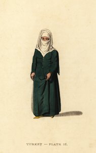 Turecká žena z Konstantinopole (Istanbul), Osmanská říše od Octavian (after) Dalvimart