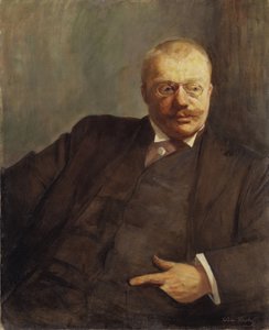 Gunnar Heiberg, ecrivain, novinář a autor norského dramatu - Portrét básníka Gunnara Heiberga (1857-1929), Krohg, Oda (1860-1935). Olej na plátně