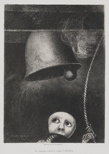 Edgaru Poeovi (Maska zvoní pohřební zvon) [To Edgar Poe (A Mask Sounds the Death Knell)] od Odilon Redon
