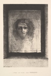 Závoj, tištěný obrázek, 1891. od Odilon Redon