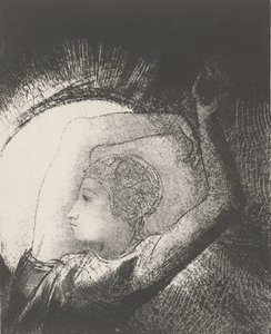 Žena oděná sluncem, 1899 (tisk) od Odilon Redon