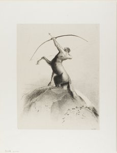Kentaur mířící na mraky od Odilon Redon