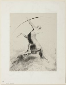 Kentaur mířící na mraky od Odilon Redon
