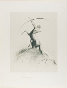 Kentaur mířící na mraky od Odilon Redon