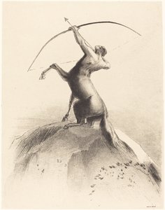 Kentaur mířící na mraky od Odilon Redon