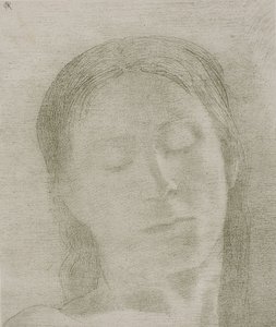 Zavřené oči, 1890 od Odilon Redon