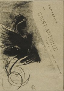 Obálka-Frontispis k Pokušení svatého Antonína od Odilon Redon