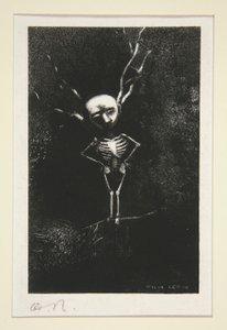Dans le d?dale des branchs la bl?me figure apparaissait (V bludišti větví se objevila bledá postava), ze série Le jur? (Porotce) od Odilon Redon