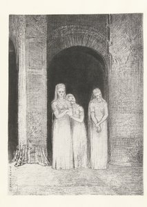 Kněžky byly na stráži Kněžky čekaly La Nuit (název série) Noc (název seriálu) od Odilon Redon