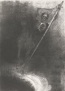Smrt na koni, 1899 (tisk) od Odilon Redon