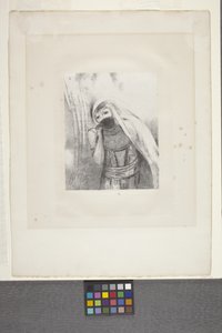 Kreslí z prsou houbu celou černou... (litografie na papíře chine appliqué) od Odilon Redon