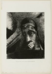 Face of Mystery (Ve svém snu jsem viděl na nebi FACE OF MYSTERY), deska 1 z Homage to Goya od Odilon Redon