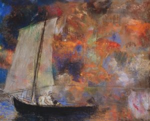 Květinové mraky od Odilon Redon