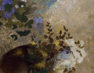 Květiny v černé váze, kolem 1909-10 od Odilon Redon