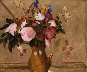 Květiny ve váze, kopie podle obrazu Cézanna, c.1886 od Odilon Redon