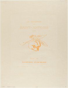Frontispis/titulní deska pro Tentation de St. Antoine od Odilon Redon