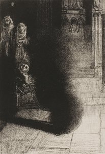 Frontispiece pro Les Flambeaux noirs od Emile Verhaeren od Odilon Redon