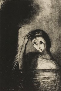 Frontispis z knihy Emila Verhaerena Les Debacles od Odilon Redon