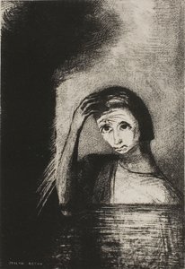 Frontispis z knihy Emila Verhaerena Les Debacles od Odilon Redon