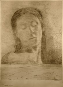 Zavřené oči od Odilon Redon