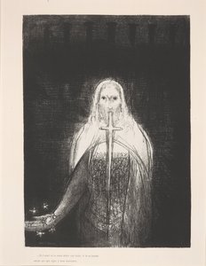 „V pravé ruce držel sedm hvězd...“, ilustrace ze série „Apocalypse de Saint-Jean“ od Odilon Redon