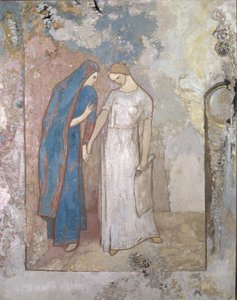Zasvěcení do studia — Dvě mladé dámy, kolem roku 1905 (olej na plátně) od Odilon Redon