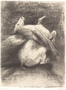 Impotentní křídlo nezvedlo zvíře do toho černého prostoru od Odilon Redon