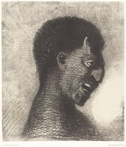 Satyr s cynickým úsměvem od Odilon Redon