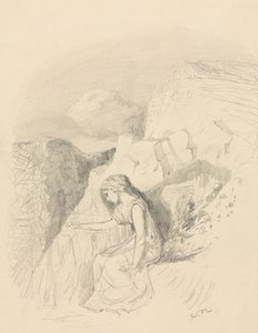 Melancholie, c. 1868. od Odilon Redon