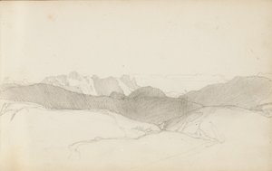 Stránka ze skicáku, "Baskicko", 1862-63 od Odilon Redon