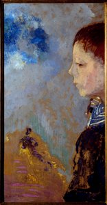Portrét Ari Redona (1889-1972) na námořním průsmyku (syn umělce). Obraz Odilona Redona (1840-1916) od Odilon Redon