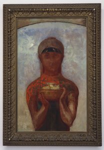 Pohár záhad, nebo Sibyla, kolem roku 1890 od Odilon Redon