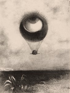 The Eye, Like a Strange Balloon Moves Towards Infinity, deska jedna z To Edgara Poea od Odilon Redon