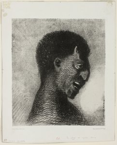 Satyr s cynickým úsměvem, deska 5 z 8 z "Les Origines" od Odilon Redon