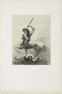 Byly tu boje a marná vítězství, deska 6 z 8 z "Les Origines" od Odilon Redon