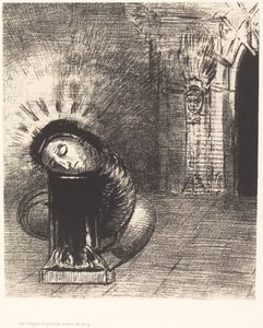Dlouhá kukla, barva krve od Odilon Redon