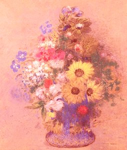 Váza s květinami (pastel na palubě) od Odilon Redon