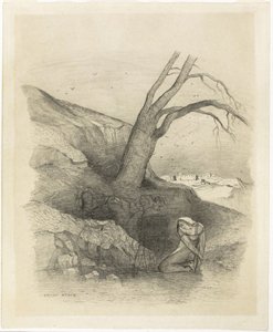 Žena klečící od Odilon Redon