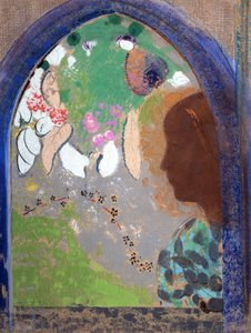 Žena u okna, 1903-1908. od Odilon Redon