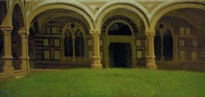 Starobylý florentský klášter, asi 1864-65 (olej na plátně)
