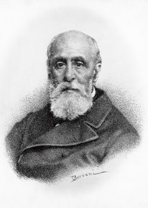 Portrét Giovanni Ruffini (1807-1881), italský básník a vlastenec, litografie podle kresby Odoardo Borrani (1833-1905)
