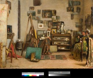 Dílna, Odoardo Borrani (1833-1905) 1885 Soukromá sbírka od Odoardo Borrani