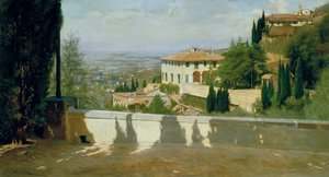 Villa Medici ve Fiesole od Odoardo Borrani