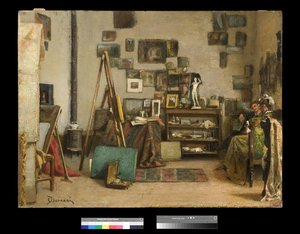 Návštěva malířské pracovny, 1865-75