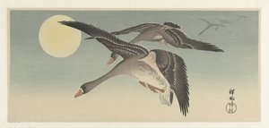 Husy za úplňku od Ohara Koson