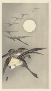 Husy za úplňku od Ohara Koson