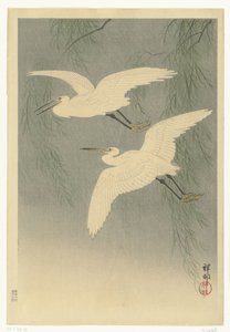 Malé volavky v letu od Ohara Koson