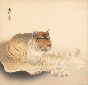 Tygr, 20. století (japonský tisk) od Ohara Koson