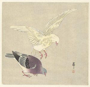 Dva holubi od Ohara Koson