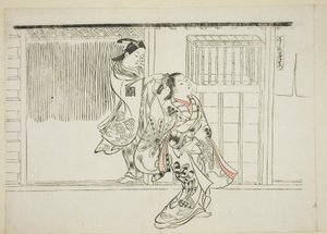 Hřeben Rašomon (Sashigushi Rashomon), č. 3 ze série 12 grafik zobrazujících parodie na divadelní hry od Okumura Masanobu